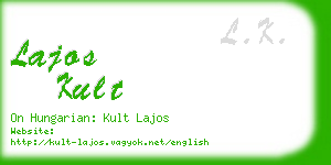 lajos kult business card